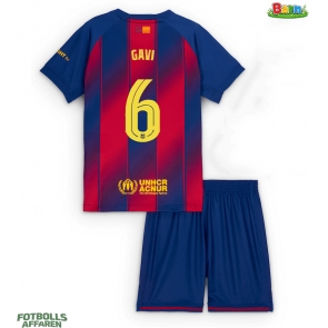 Barcelona Paez Gavi #6 Hemmaställ Barn 2025-26 Kortärmad (+ Korta byxor)